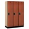 Salsbury Industries 1 Tier Designer Locker, 54"Wx76"Hx18"D, 3 Door, Cherry 18-21368CHE - alternate 1
